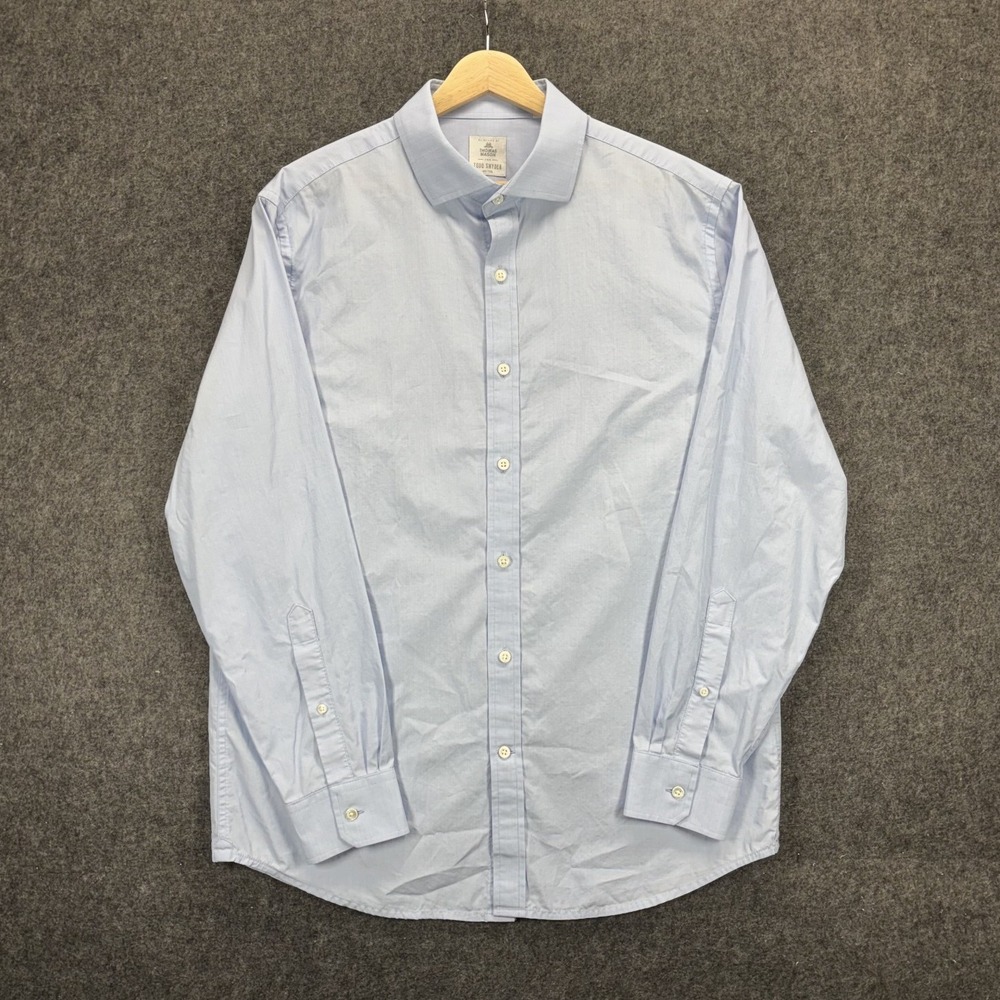 Todd Snyder Thomas Mason Button Up Shirt Mens 16 22x31 Work Cotton Blue
